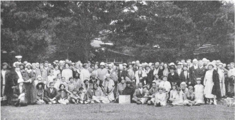 Bahá’í Feast, June 1926, Commemorating Unity Feast given by ‘Abdu’l-Bahá in the pines at West Englewood, New Jersey, June 1912.