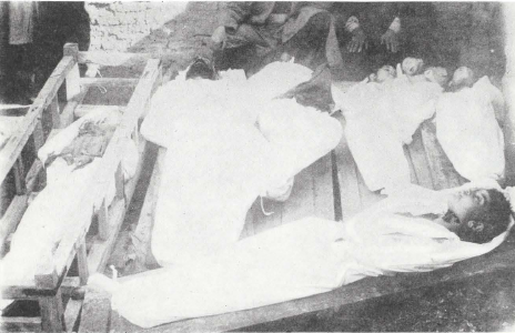 Bahá’í family martyred some years ago in Persia. Men, women and children have not been spared by Muslim fanatics, who for over eighty years have vainly attempted by fire and sword to uproot faith in the Báb, Bahá’u’lláh and ‘Abdu’l-Bahá.