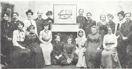 Pioneer group of Occidental Bahá’ís in Paris, France, about the year 1900. Many are now known internationally.